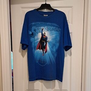 90’s Vintage Superman Warner Bros Big Graphic T Shirt Large 'Look, up in the Sky